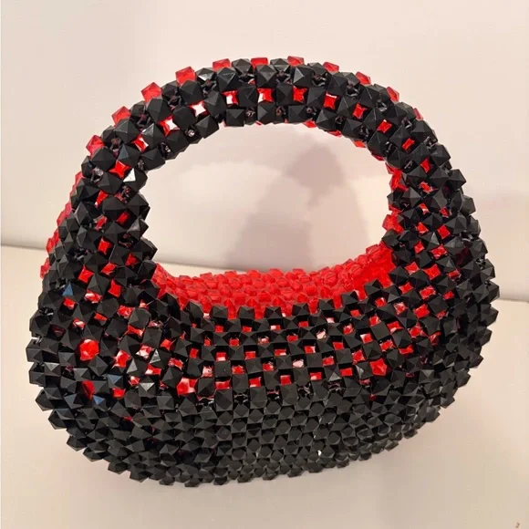 Red Beaded Handbag - Picture 5 of 5